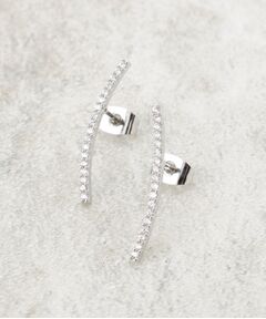 OPAQUE.CLIP / オペーク ドット クリップ ピアス・イヤリング | 縦ラインビジューピアス