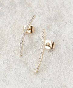 OPAQUE.CLIP / オペーク ドット クリップ ピアス・イヤリング | 縦ラインビジューピアス