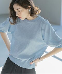 OPAQUE.CLIP / オペーク ドット クリップ ニット・セーター | スパンコールパフスリーブニット