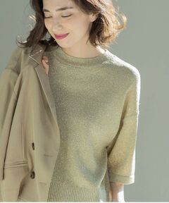 OPAQUE.CLIP / オペーク ドット クリップ ニット・セーター | ラメハーフスリーブトップス