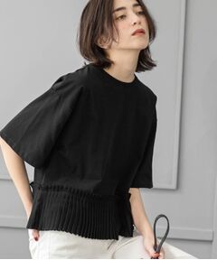 OPAQUE.CLIP / オペーク ドット クリップ カットソー | プリーツデザインドッキングトップス【洗濯機洗い可】