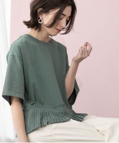 OPAQUE.CLIP / オペーク ドット クリップ カットソー | プリーツデザインドッキングトップス【洗濯機洗い可】