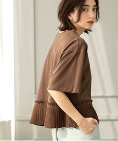 OPAQUE.CLIP / オペーク ドット クリップ カットソー | プリーツデザインドッキングトップス【洗濯機洗い可】