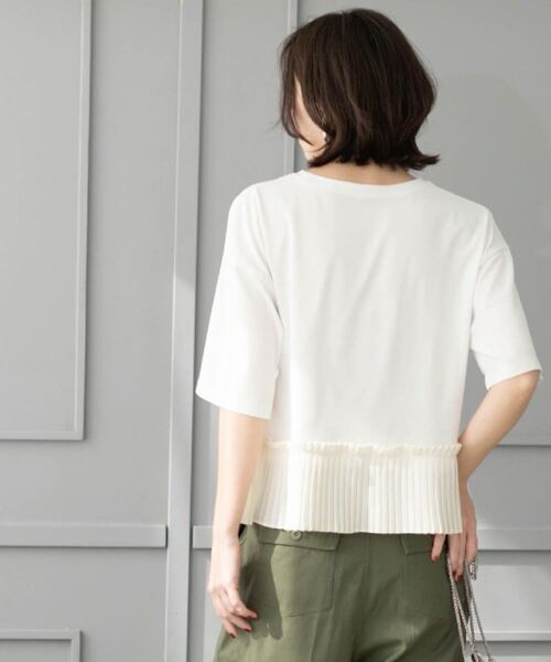 OPAQUE.CLIP / オペーク ドット クリップ カットソー | プリーツデザインドッキングトップス【洗濯機洗い可】 | 詳細12