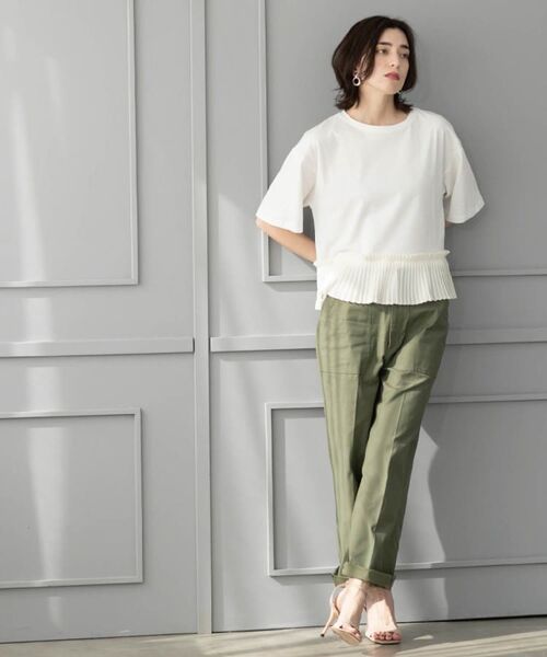 OPAQUE.CLIP / オペーク ドット クリップ カットソー | プリーツデザインドッキングトップス【洗濯機洗い可】 | 詳細13