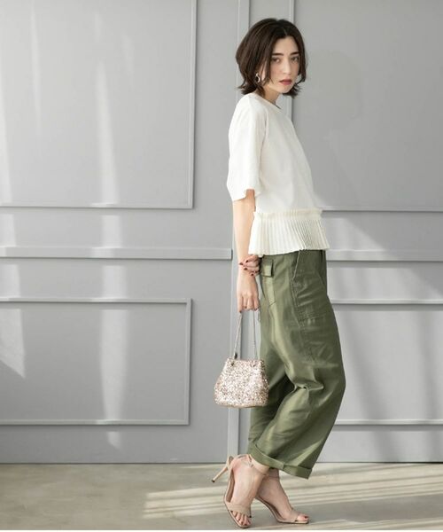 OPAQUE.CLIP / オペーク ドット クリップ カットソー | プリーツデザインドッキングトップス【洗濯機洗い可】 | 詳細15