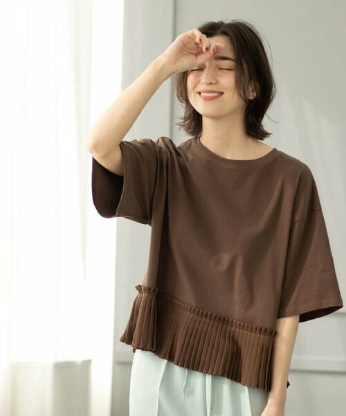 OPAQUE.CLIP / オペーク ドット クリップ カットソー | プリーツデザインドッキングトップス【洗濯機洗い可】 | 詳細19