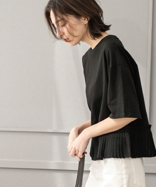 OPAQUE.CLIP / オペーク ドット クリップ カットソー | プリーツデザインドッキングトップス【洗濯機洗い可】 | 詳細2