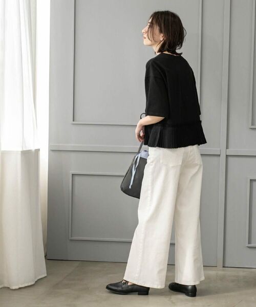 OPAQUE.CLIP / オペーク ドット クリップ カットソー | プリーツデザインドッキングトップス【洗濯機洗い可】 | 詳細5