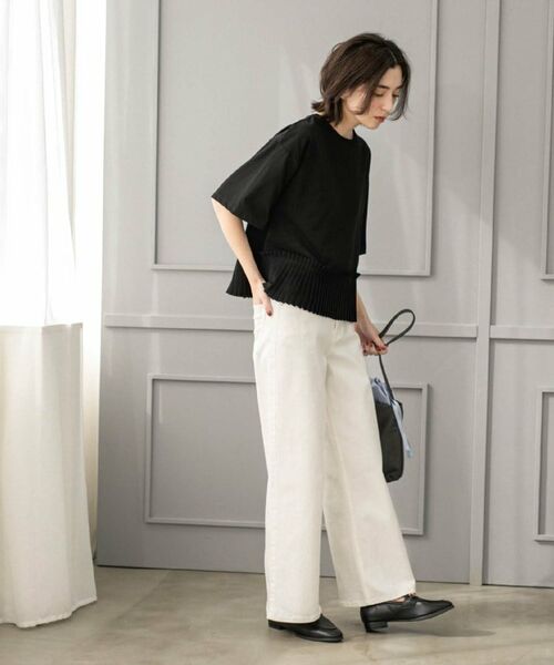 OPAQUE.CLIP / オペーク ドット クリップ カットソー | プリーツデザインドッキングトップス【洗濯機洗い可】 | 詳細6