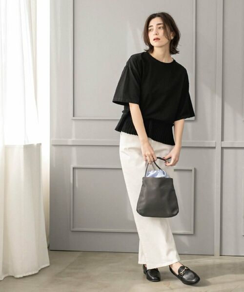 OPAQUE.CLIP / オペーク ドット クリップ カットソー | プリーツデザインドッキングトップス【洗濯機洗い可】 | 詳細7