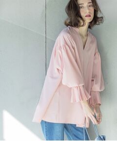 OPAQUE.CLIP / オペーク ドット クリップ シャツ・ブラウス | プリーツキャンディスリーブブラウス