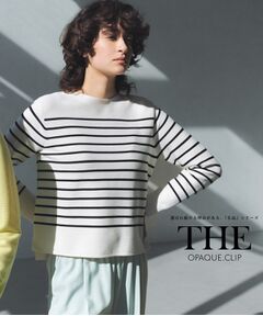 OPAQUE.CLIP / オペーク ドット クリップ ニット・セーター | ボートネックニット/オーガニックコットン混【UV/洗濯機洗い可】