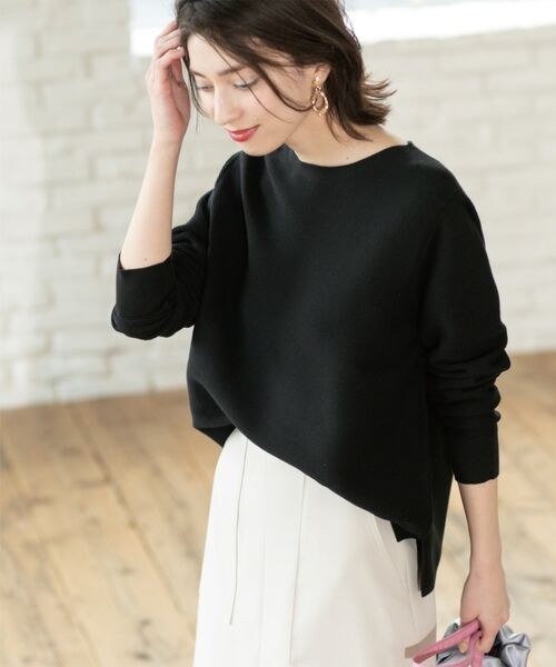 OPAQUE.CLIP / オペーク ドット クリップ ニット・セーター | ボートネックニット/オーガニックコットン混【UV/洗濯機洗い可】 | 詳細11