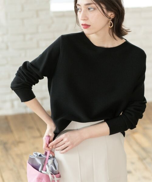 OPAQUE.CLIP / オペーク ドット クリップ ニット・セーター | ボートネックニット/オーガニックコットン混【UV/洗濯機洗い可】 | 詳細13