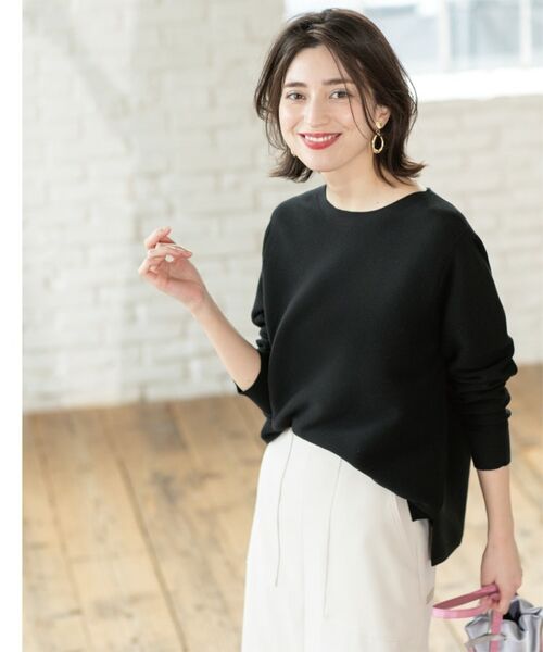 OPAQUE.CLIP / オペーク ドット クリップ ニット・セーター | ボートネックニット/オーガニックコットン混【UV/洗濯機洗い可】 | 詳細14