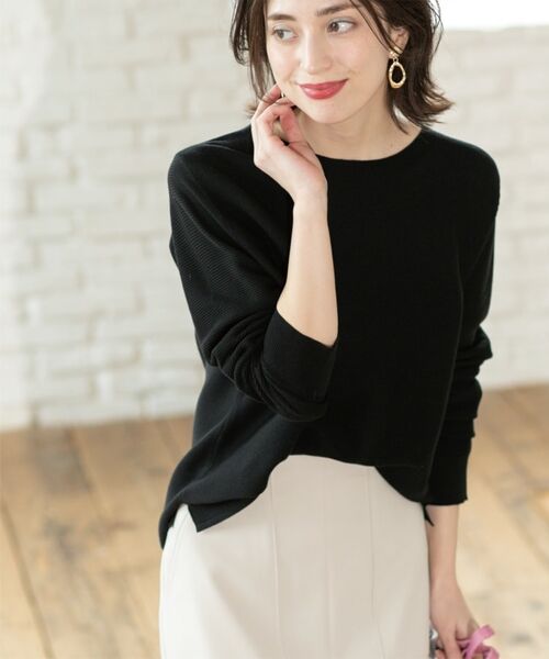 OPAQUE.CLIP / オペーク ドット クリップ ニット・セーター | ボートネックニット/オーガニックコットン混【UV/洗濯機洗い可】 | 詳細15