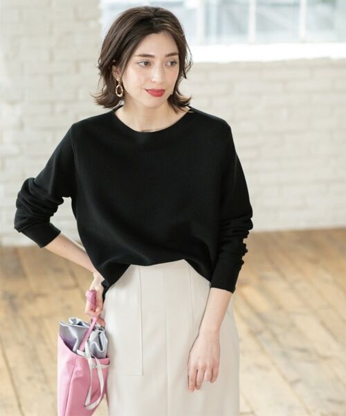 OPAQUE.CLIP / オペーク ドット クリップ ニット・セーター | ボートネックニット/オーガニックコットン混【UV/洗濯機洗い可】 | 詳細18