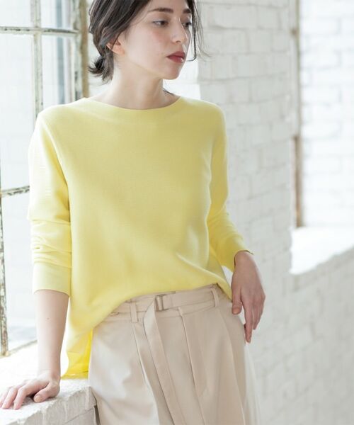 OPAQUE.CLIP / オペーク ドット クリップ ニット・セーター | ボートネックニット/オーガニックコットン混【UV/洗濯機洗い可】 | 詳細19