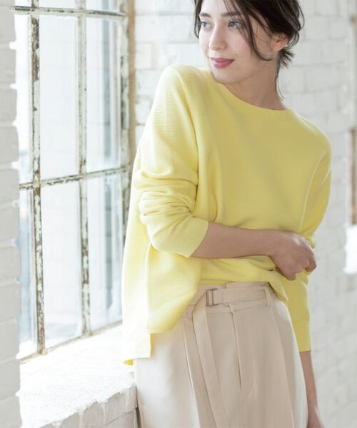 OPAQUE.CLIP / オペーク ドット クリップ ニット・セーター | ボートネックニット/オーガニックコットン混【UV/洗濯機洗い可】 | 詳細20