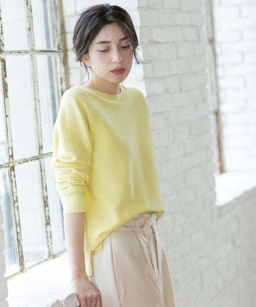 OPAQUE.CLIP / オペーク ドット クリップ ニット・セーター | ボートネックニット/オーガニックコットン混【UV/洗濯機洗い可】 | 詳細21