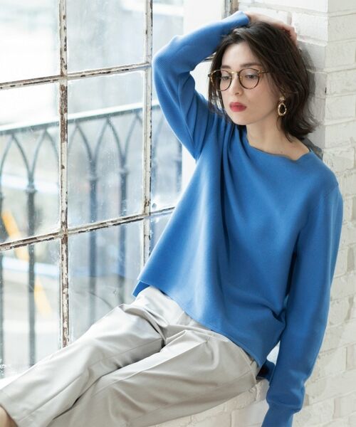 OPAQUE.CLIP / オペーク ドット クリップ ニット・セーター | ボートネックニット/オーガニックコットン混【UV/洗濯機洗い可】 | 詳細28