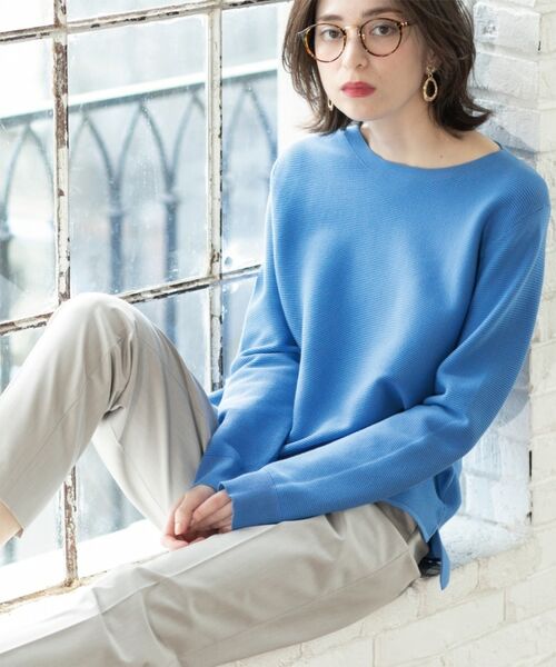 OPAQUE.CLIP / オペーク ドット クリップ ニット・セーター | ボートネックニット/オーガニックコットン混【UV/洗濯機洗い可】 | 詳細29