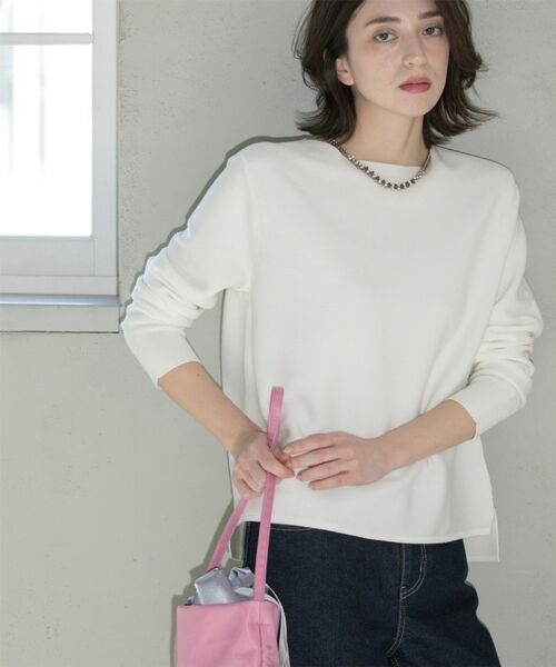 OPAQUE.CLIP / オペーク ドット クリップ ニット・セーター | ボートネックニット/オーガニックコットン混【UV/洗濯機洗い可】 | 詳細3