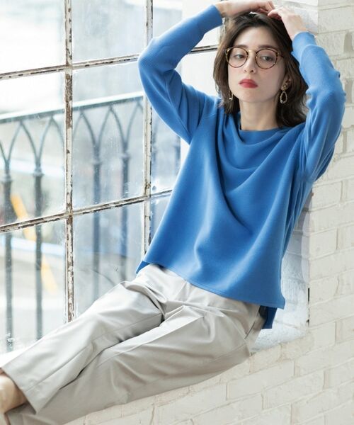 OPAQUE.CLIP / オペーク ドット クリップ ニット・セーター | ボートネックニット/オーガニックコットン混【UV/洗濯機洗い可】 | 詳細30