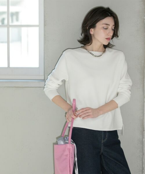 OPAQUE.CLIP / オペーク ドット クリップ ニット・セーター | ボートネックニット/オーガニックコットン混【UV/洗濯機洗い可】 | 詳細7