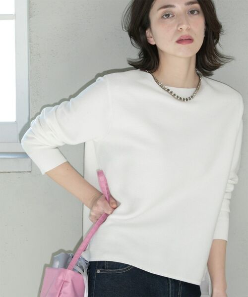 OPAQUE.CLIP / オペーク ドット クリップ ニット・セーター | ボートネックニット/オーガニックコットン混【UV/洗濯機洗い可】 | 詳細8