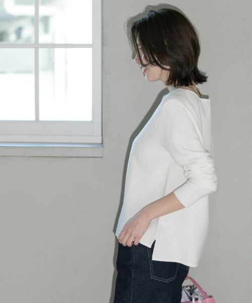 OPAQUE.CLIP / オペーク ドット クリップ ニット・セーター | ボートネックニット/オーガニックコットン混【UV/洗濯機洗い可】 | 詳細9