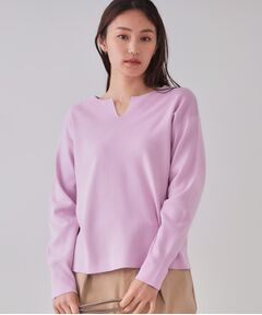 OPAQUE.CLIP / オペーク ドット クリップ ニット・セーター | キーネックニット/オーガニックコツトン混【UV/洗濯機洗い可】