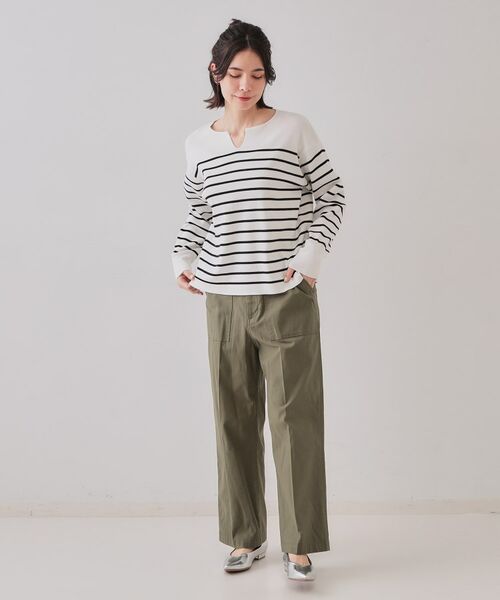 OPAQUE.CLIP / オペーク ドット クリップ ニット・セーター | キーネックニット/オーガニックコツトン混【UV/洗濯機洗い可】 | 詳細10