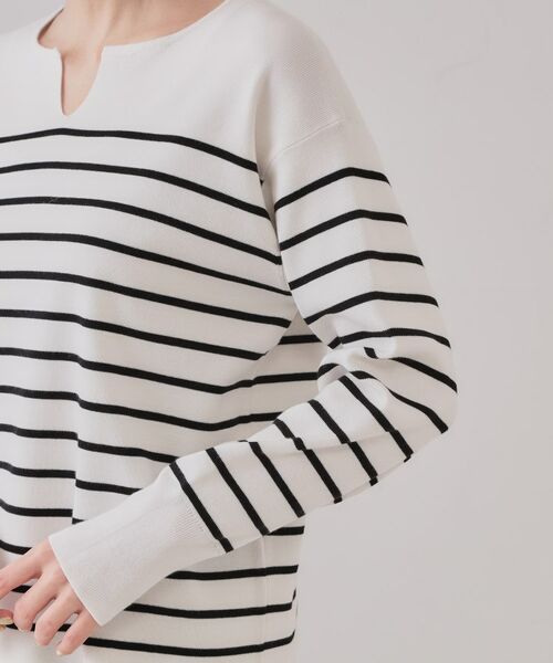 OPAQUE.CLIP / オペーク ドット クリップ ニット・セーター | キーネックニット/オーガニックコツトン混【UV/洗濯機洗い可】 | 詳細17