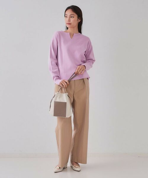 OPAQUE.CLIP / オペーク ドット クリップ ニット・セーター | キーネックニット/オーガニックコツトン混【UV/洗濯機洗い可】 | 詳細2