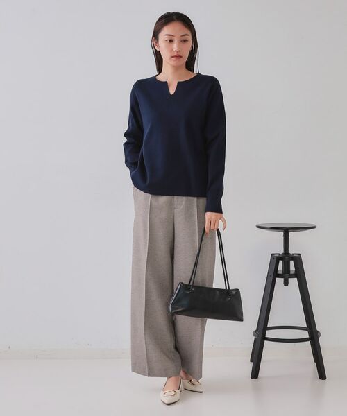 OPAQUE.CLIP / オペーク ドット クリップ ニット・セーター | キーネックニット/オーガニックコツトン混【UV/洗濯機洗い可】 | 詳細5