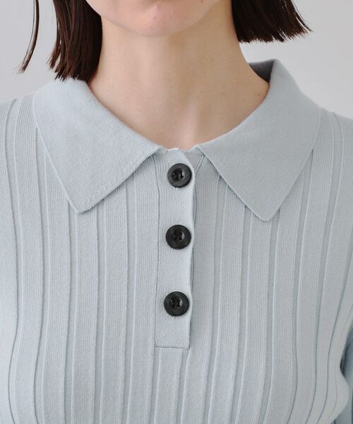 OPAQUE.CLIP / オペーク ドット クリップ ニット・セーター | ワイドリブポロニット【洗濯機洗い可】 | 詳細16