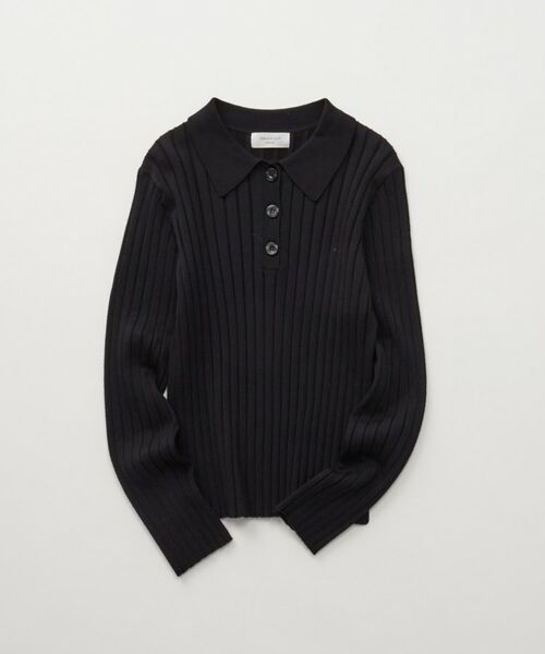 OPAQUE.CLIP / オペーク ドット クリップ ニット・セーター | ワイドリブポロニット【洗濯機洗い可】 | 詳細19