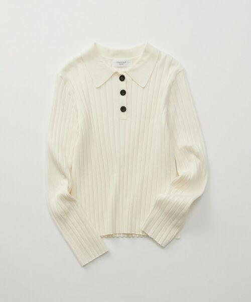 OPAQUE.CLIP / オペーク ドット クリップ ニット・セーター | ワイドリブポロニット【洗濯機洗い可】 | 詳細21