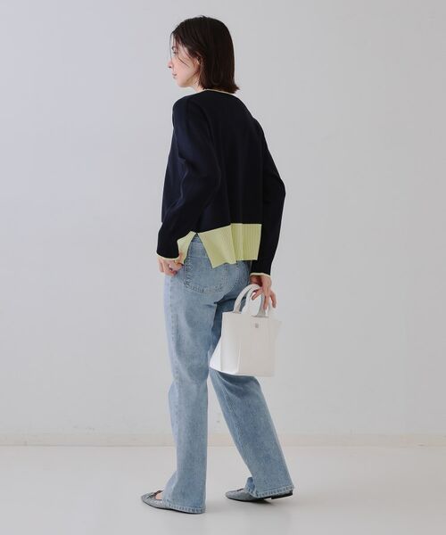 OPAQUE.CLIP / オペーク ドット クリップ ニット・セーター | バイカラーボクシーニット【洗濯機洗い可】 | 詳細11