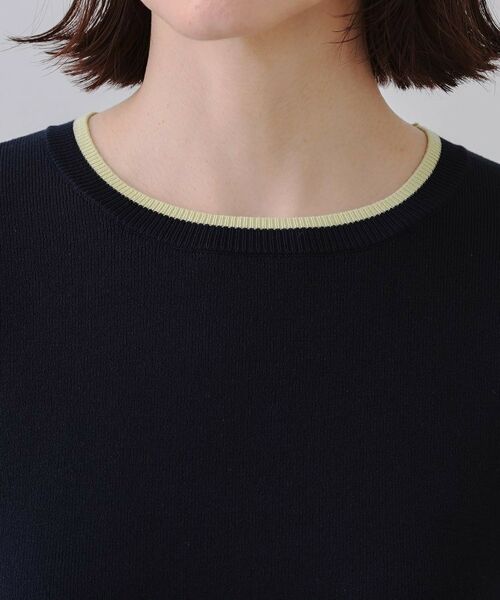 OPAQUE.CLIP / オペーク ドット クリップ ニット・セーター | バイカラーボクシーニット【洗濯機洗い可】 | 詳細16