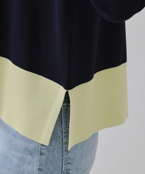 OPAQUE.CLIP / オペーク ドット クリップ ニット・セーター | バイカラーボクシーニット【洗濯機洗い可】 | 詳細18