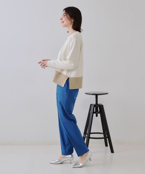 OPAQUE.CLIP / オペーク ドット クリップ ニット・セーター | バイカラーボクシーニット【洗濯機洗い可】 | 詳細3