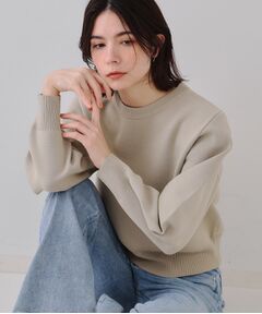 OPAQUE.CLIP / オペーク ドット クリップ ニット・セーター | ラメボリュームスリーブニット【洗濯機洗い可】