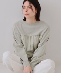 OPAQUE.CLIP / オペーク ドット クリップ ニット・セーター | ギャザーフハクドッキングニット【洗濯機洗い可】