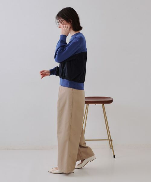 OPAQUE.CLIP / オペーク ドット クリップ ニット・セーター | ギャザーフハクドッキングニット【洗濯機洗い可】 | 詳細10