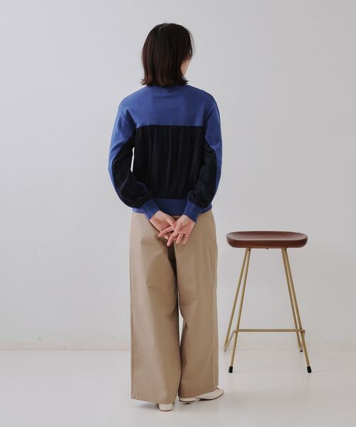 OPAQUE.CLIP / オペーク ドット クリップ ニット・セーター | ギャザーフハクドッキングニット【洗濯機洗い可】 | 詳細11