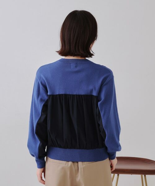 OPAQUE.CLIP / オペーク ドット クリップ ニット・セーター | ギャザーフハクドッキングニット【洗濯機洗い可】 | 詳細15