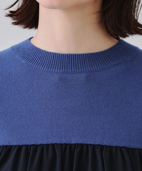 OPAQUE.CLIP / オペーク ドット クリップ ニット・セーター | ギャザーフハクドッキングニット【洗濯機洗い可】 | 詳細16